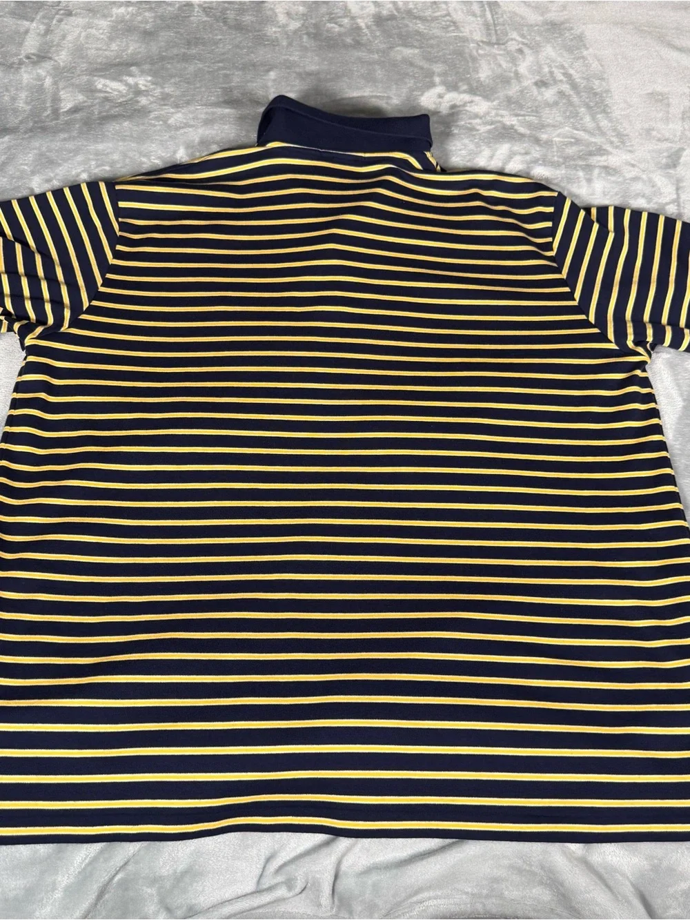 Polo Ralph Lauren Striped Polo Shirt Mens 3XB (Fits Shorter) Cotton Preppy Navy